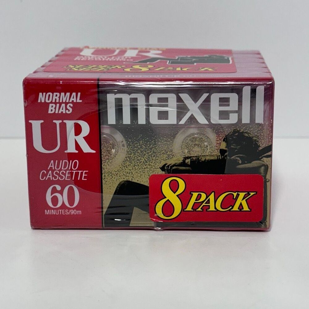 Maxell UR 60 Normal (6) Pack Audio Casssette Tapes 60 Minutes